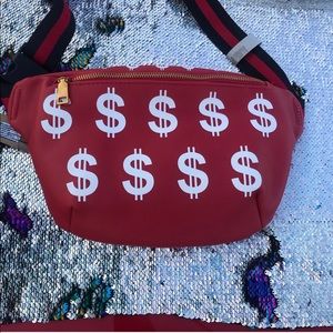Money Bag Belt Bag Fanny Pack In Red